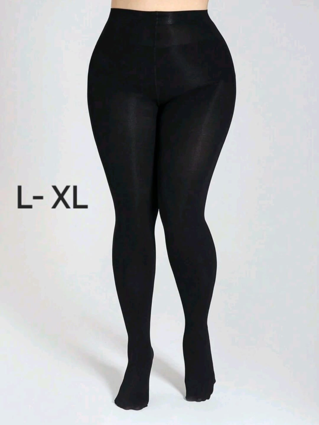Medias Negras - Tela Gruesa - Transparenta Poco - Talla L - XL