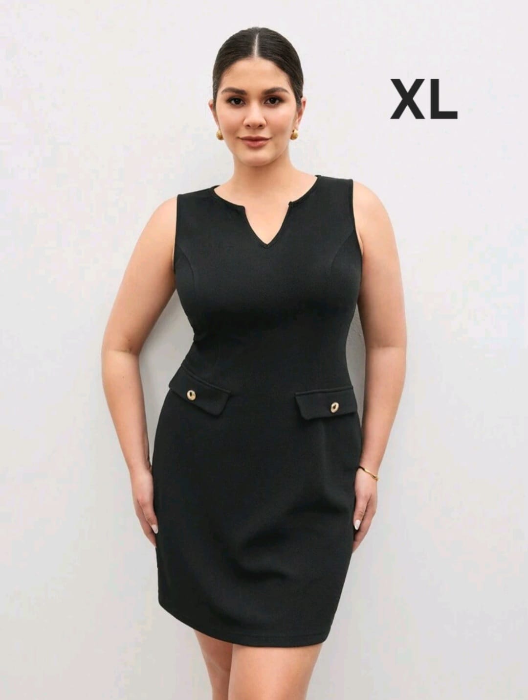 Vestido Negro - Stretch - Talla XL