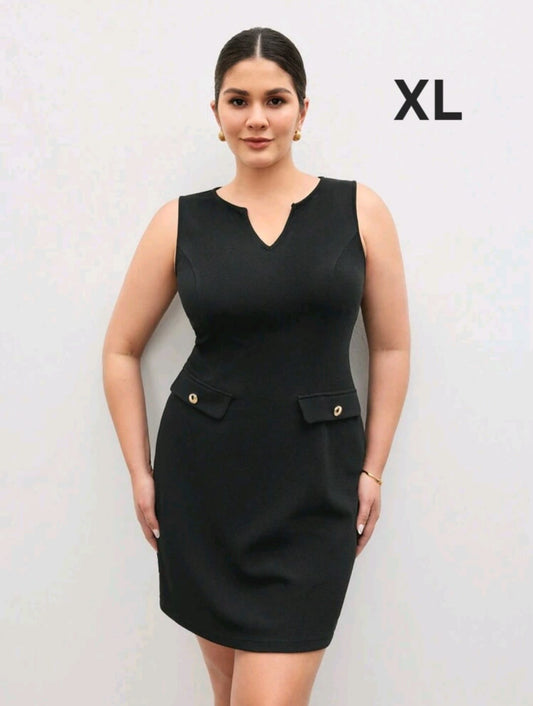 Vestido Negro - Stretch - Talla XL