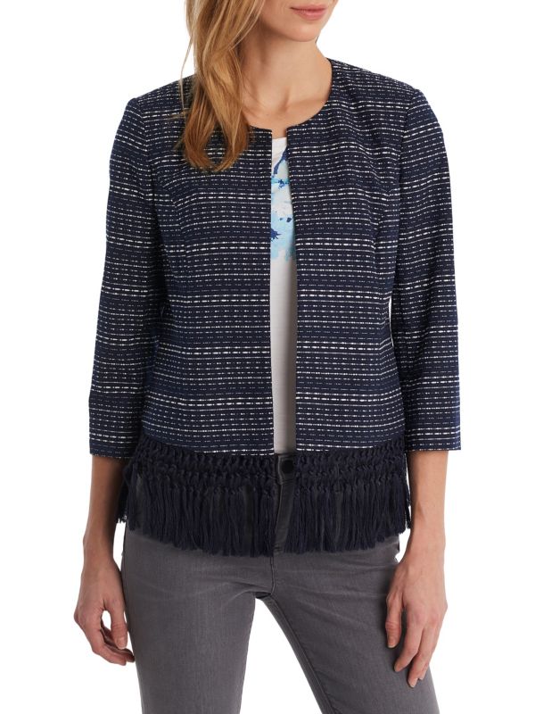 Karl Lagerfeld Blazer a Cuadros con Flecos - No Stretch - Talla M