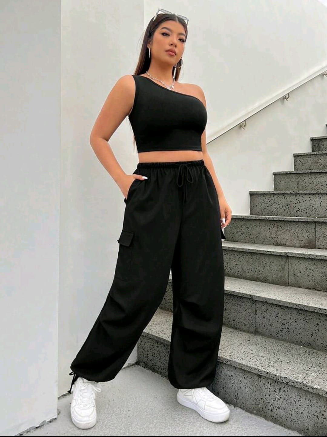 Coordinado Negro - Stretch - Talla 1XL