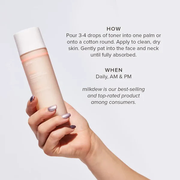 GlowOasis Milkdew PH Balancing Moisture Milk Toner 120ml- Tonico Balance PH de Leche.- Producto Coreano