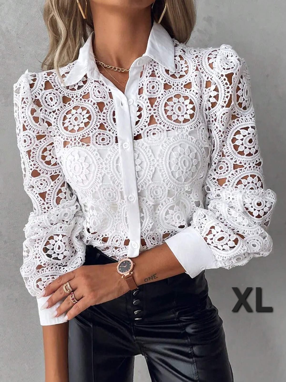 Top Blanco - No Stretch - Talla XL