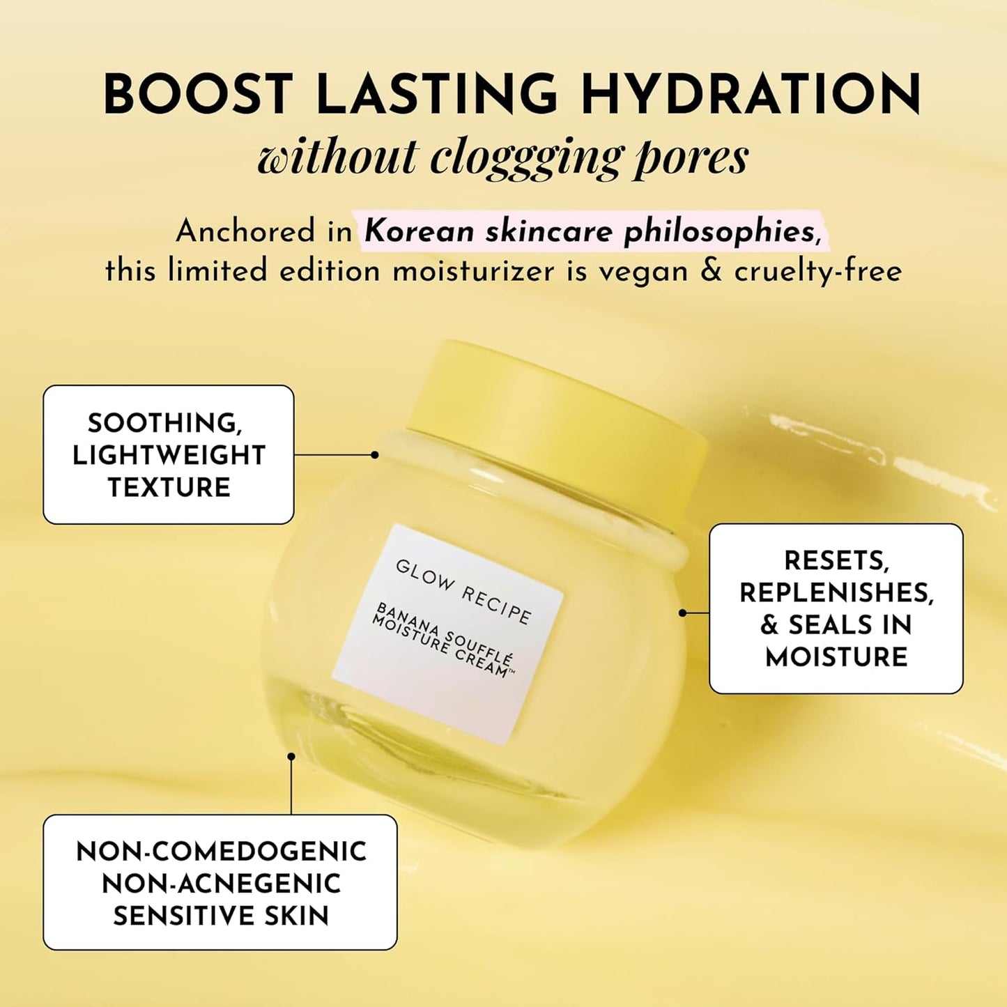 Glow Recipe Banana Souffle Moisture Cream 50ml -Crema Hidratante y Calmante