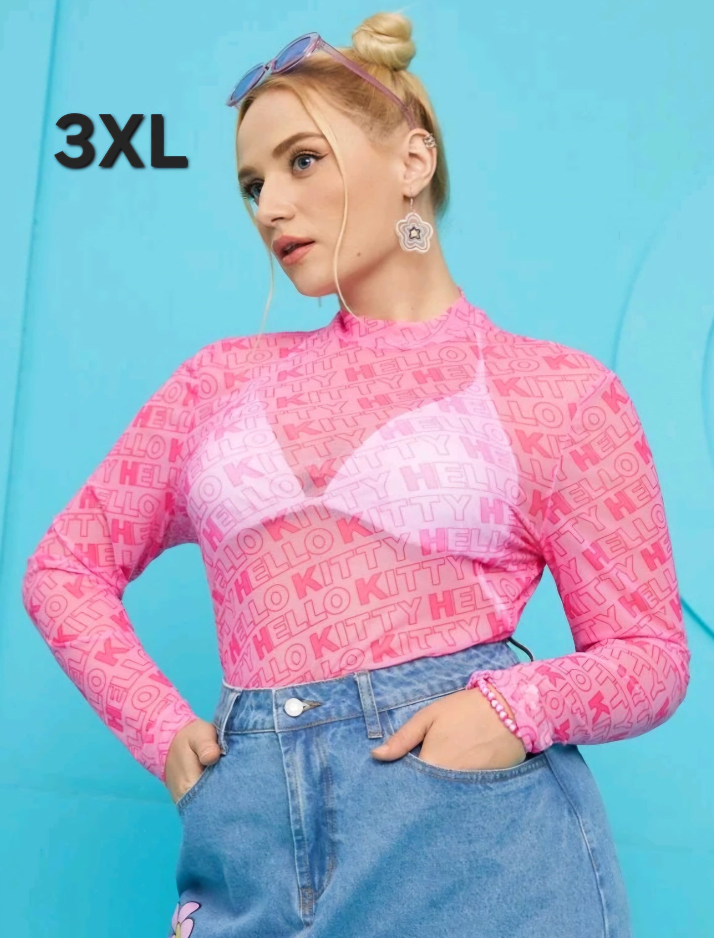 Top Rosa Hello Kitty - Stretch - Talla 3XL