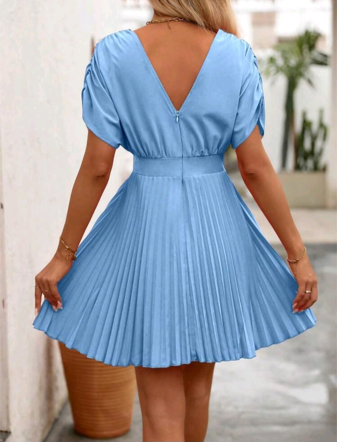 Vestido Azul - No Stretch - Talla XL