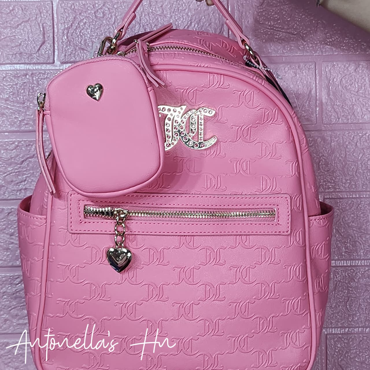 Juicy Couture Mochila y Monedero en Set Color Fuscia