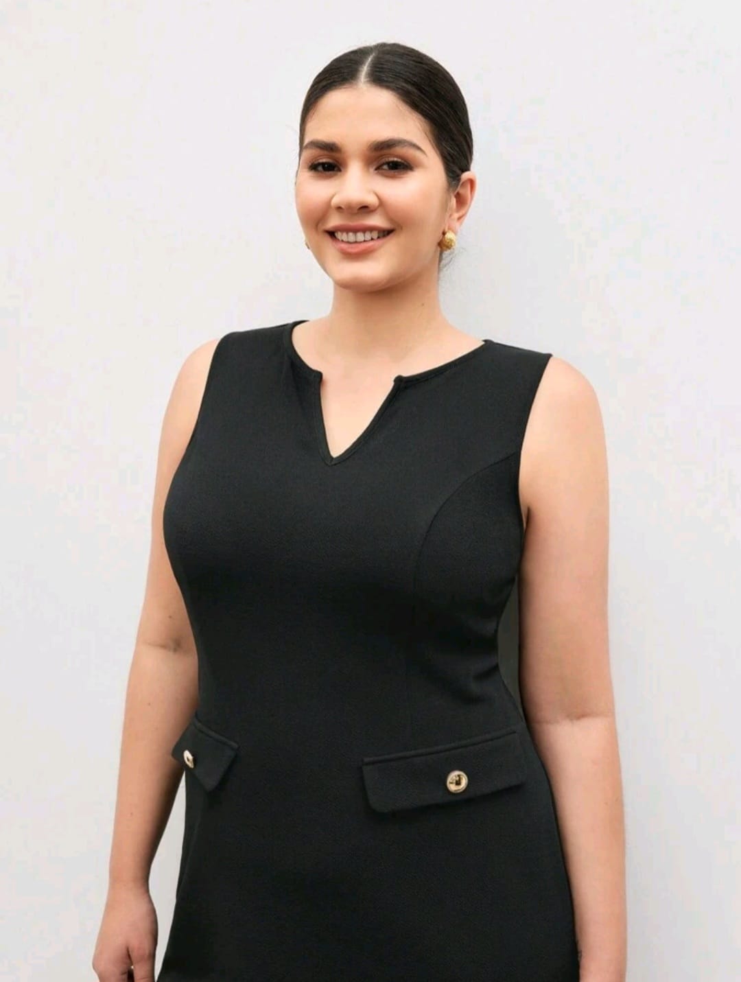 Vestido Negro - Stretch - Talla XL