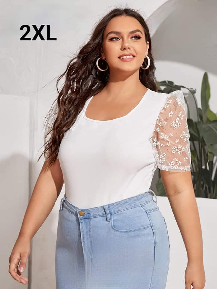 Top Blanco - Stretch - Talla 2XL