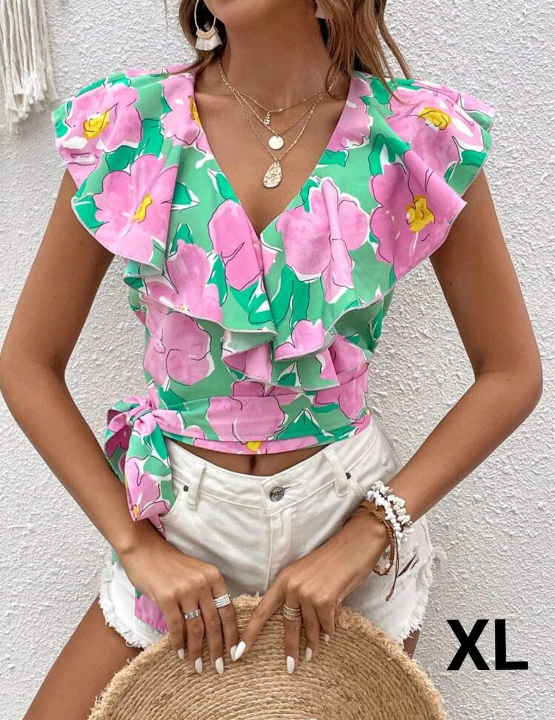 Top Floral - Stretch - Talla XL
