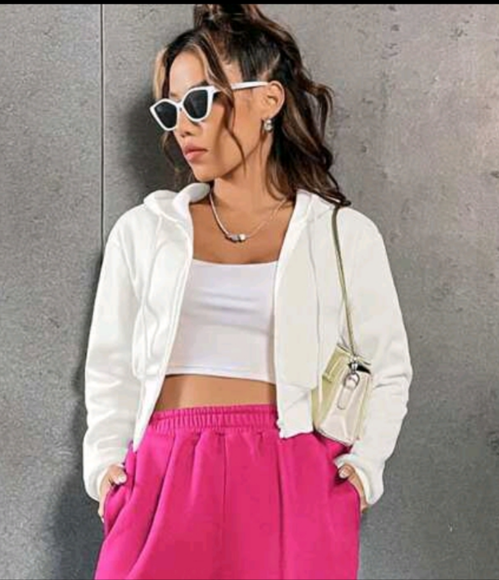 Hoodie Blanca - Stretch - Talla XL
