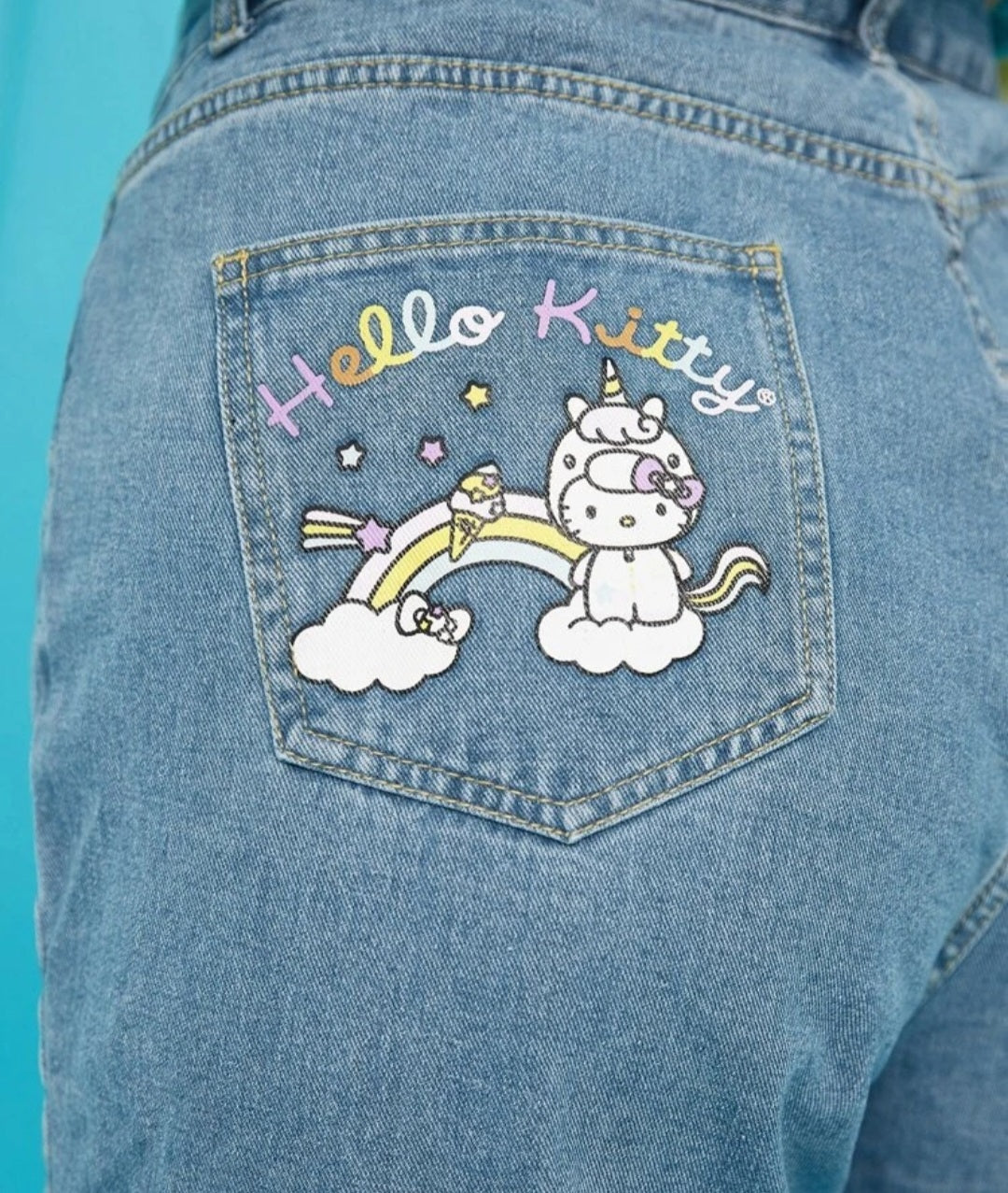 Pantalon Jean Hello Kitty - No Stretch - Talla 3XL