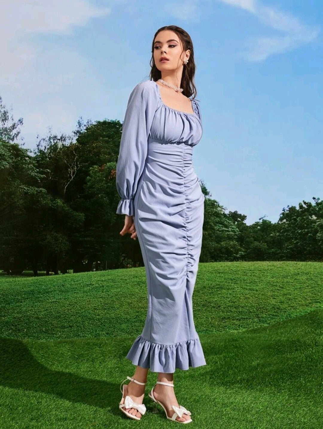 Vestido Azul - Stretch - Talla XL