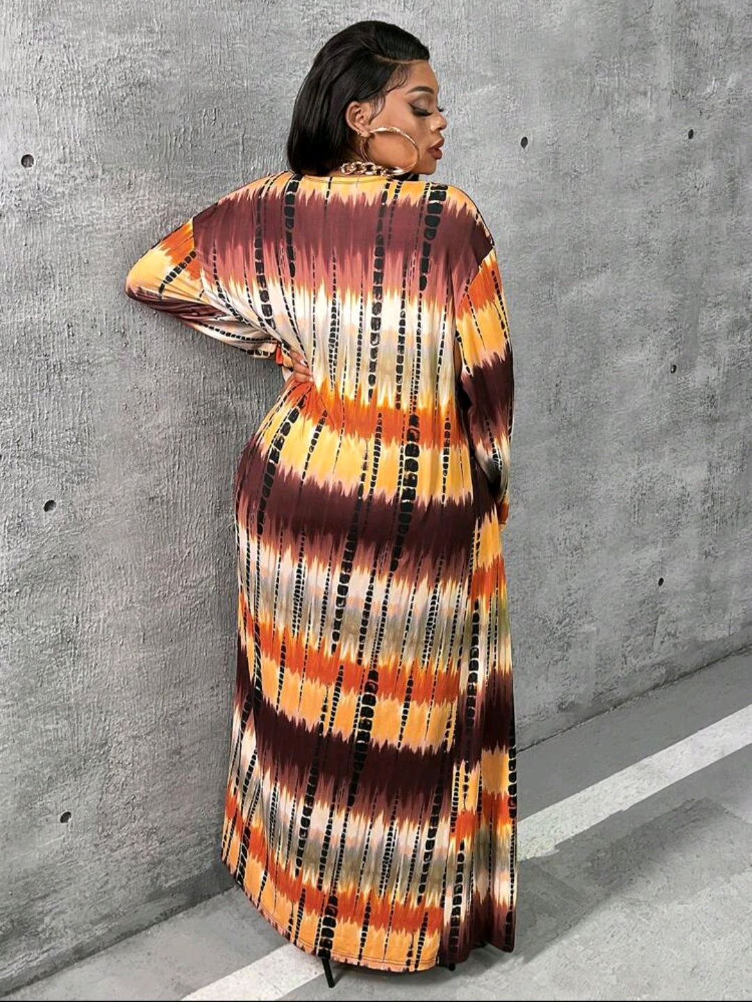 Vestido+Cardigan Triple Tono 2 Pzas - Stretch - Talla XL