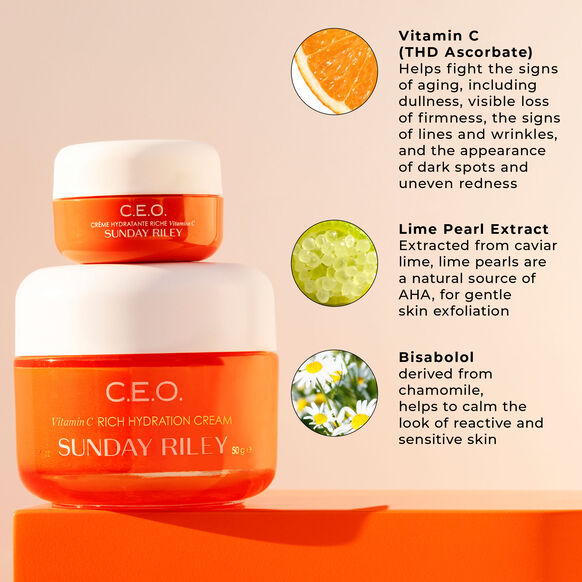 Sunday Riley CEO Vitamin C Rich Hydration Cream 50ml - Crema Hidratante de Vitamina C