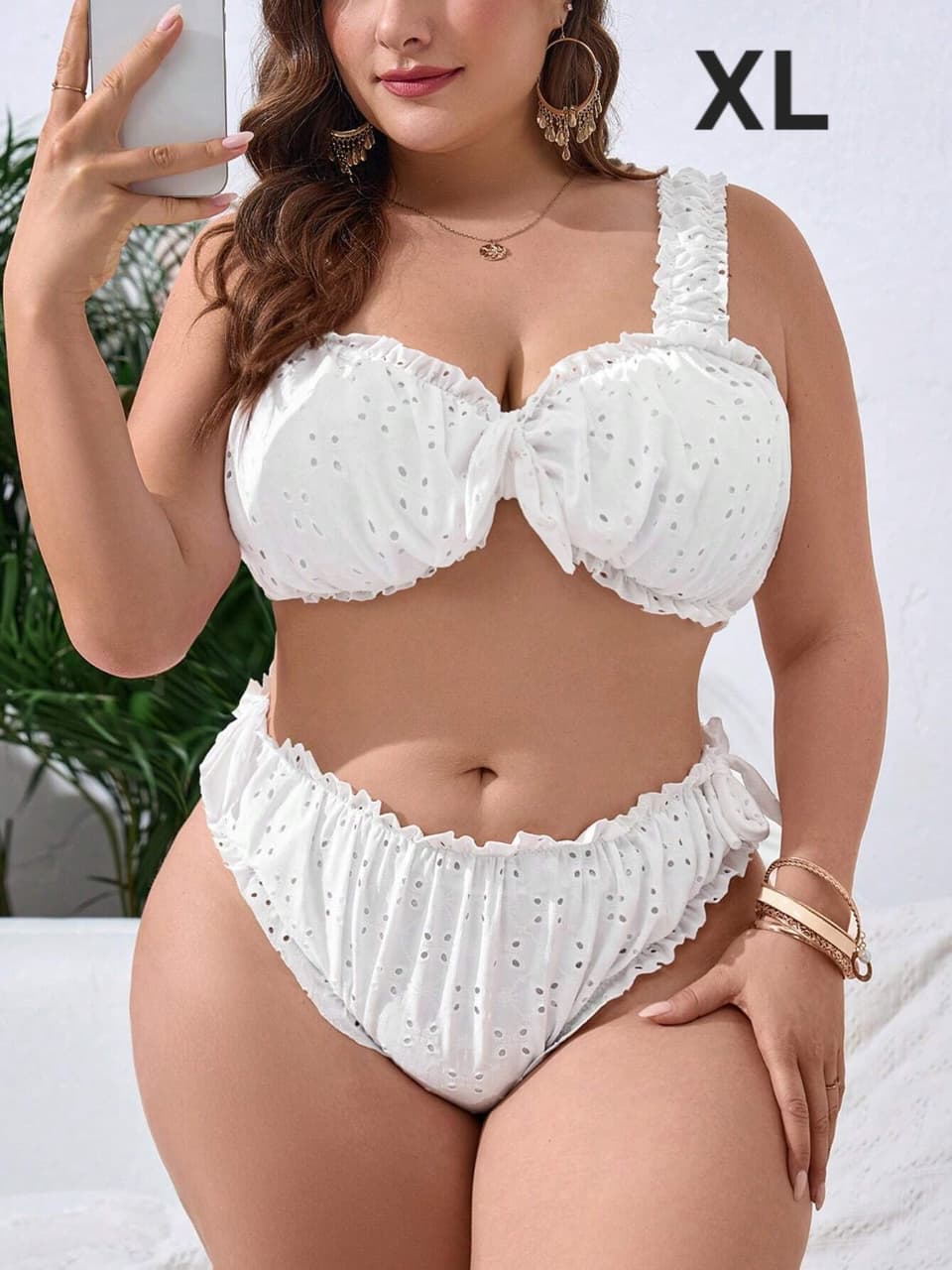 Traje de Baño Blanco 2 Pzas - Stretch - Talla XL