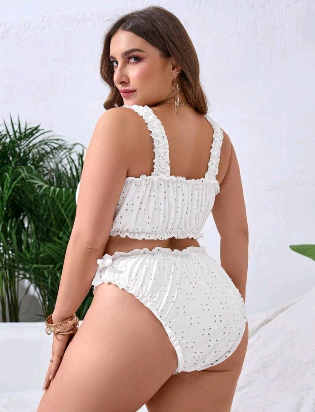 Traje de Baño Blanco 2 Pzas - Stretch - Talla XL