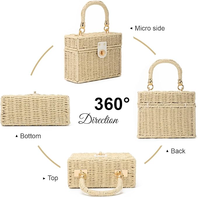 Cartera Crossbody Tipo Rattan