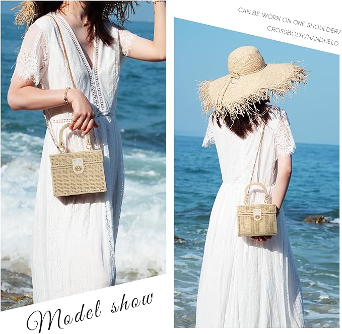 Cartera Crossbody Tipo Rattan