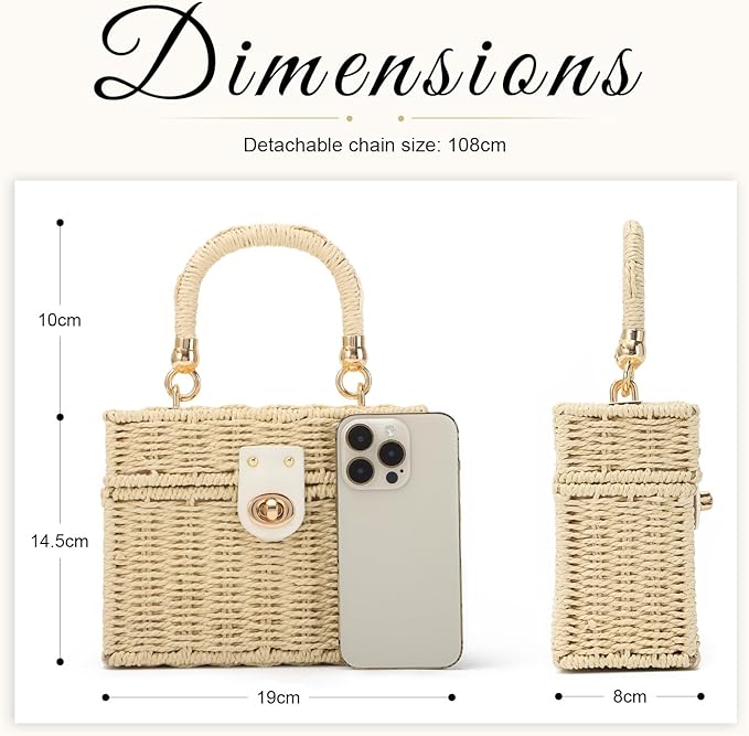 Cartera Crossbody Tipo Rattan