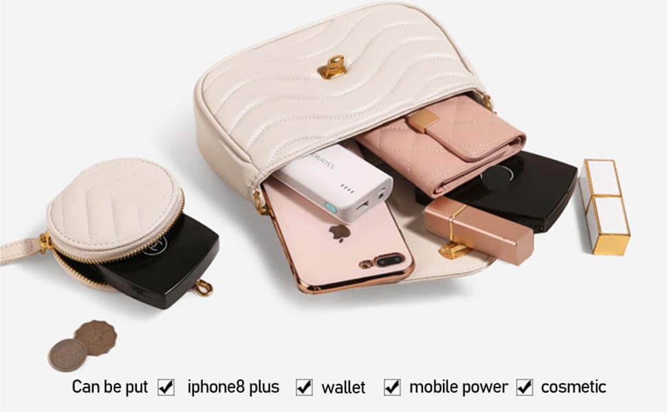 Cartera Crossbody Beige con Doble Deposito