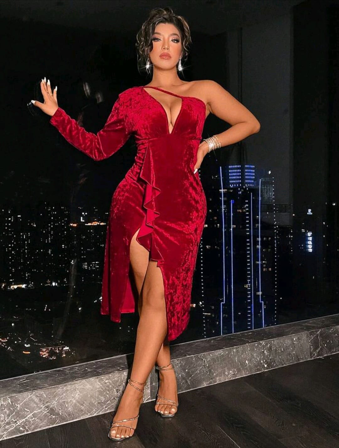 Vestido Rojo - Stretch - Talla 1XL