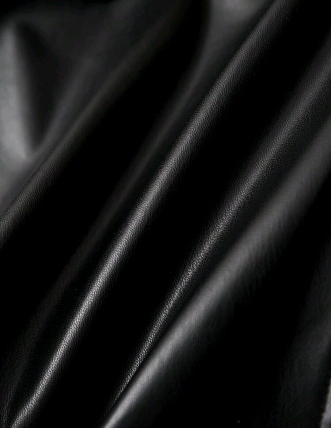 Falda de Cuero Negro - Stretch - Talla XL