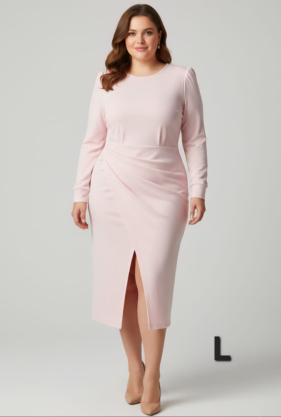Vestido Rosa - Stretch - Talla L