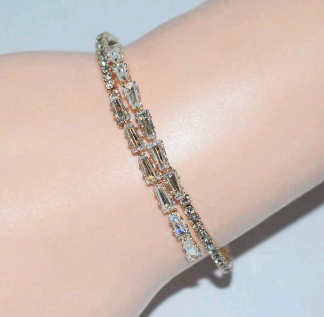Pulsera Dorado con Cristales