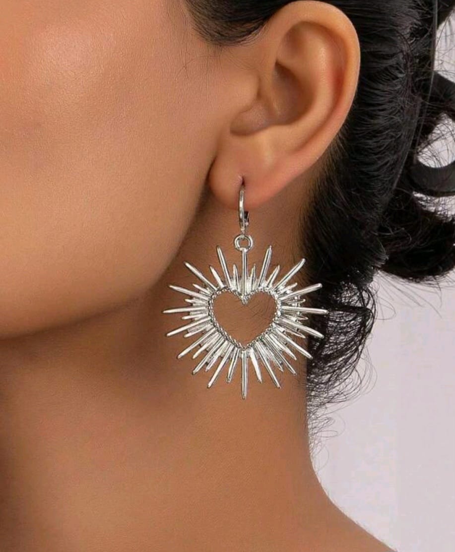 Aretes Corazon Plateados