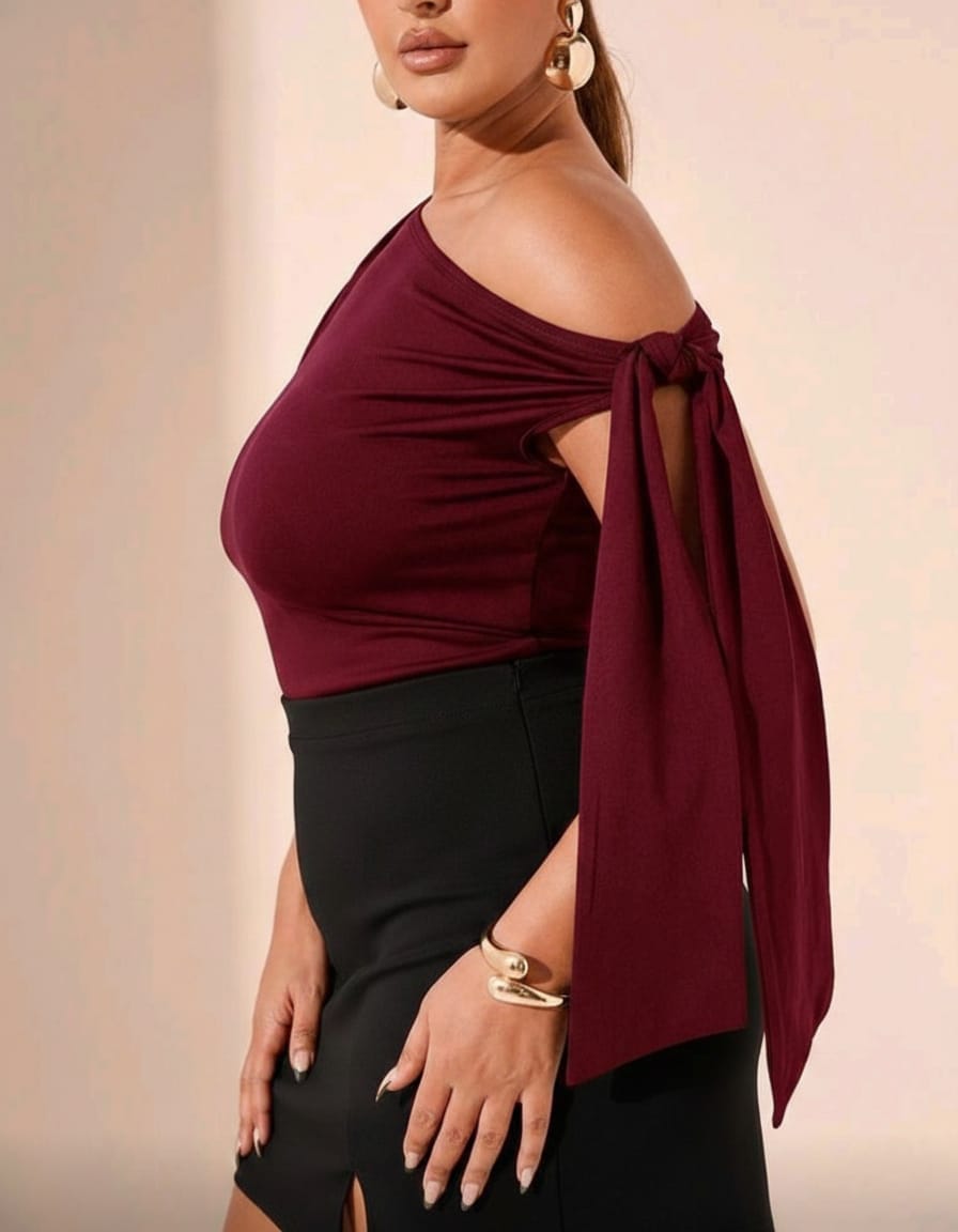 Top Rojo Borgoña - Stretch - Talla XL