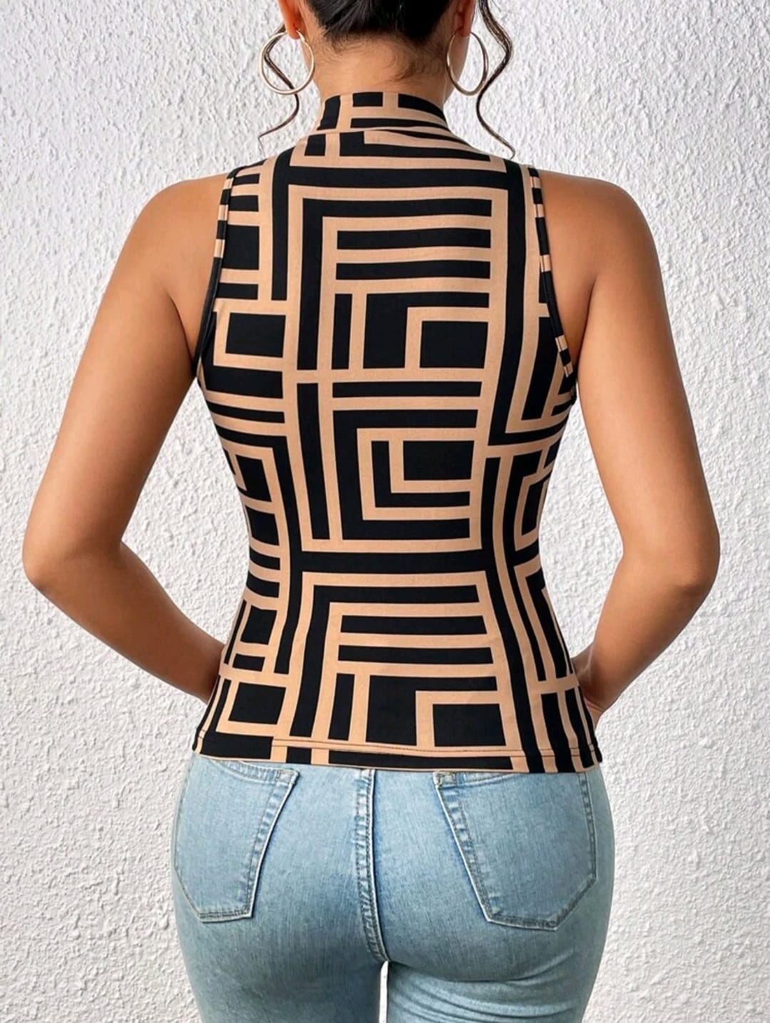 Top A Cuadros - Stretch - Talla XL