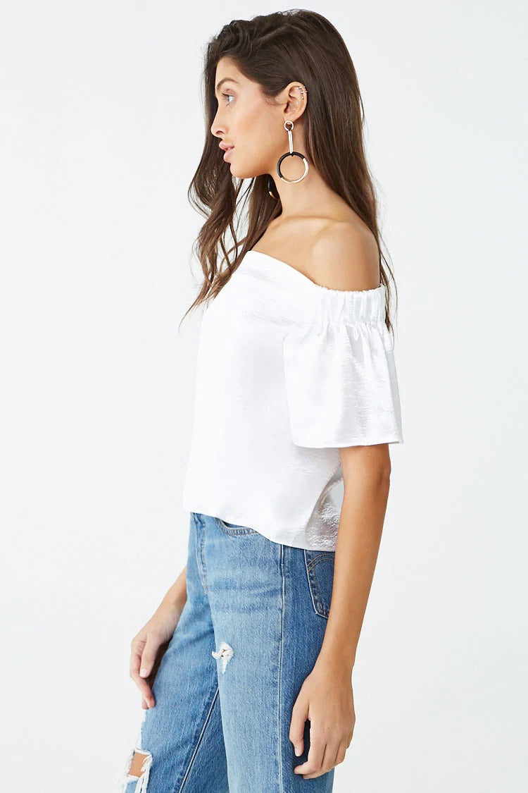 Top Blanco - Poco Stretch - Talla L