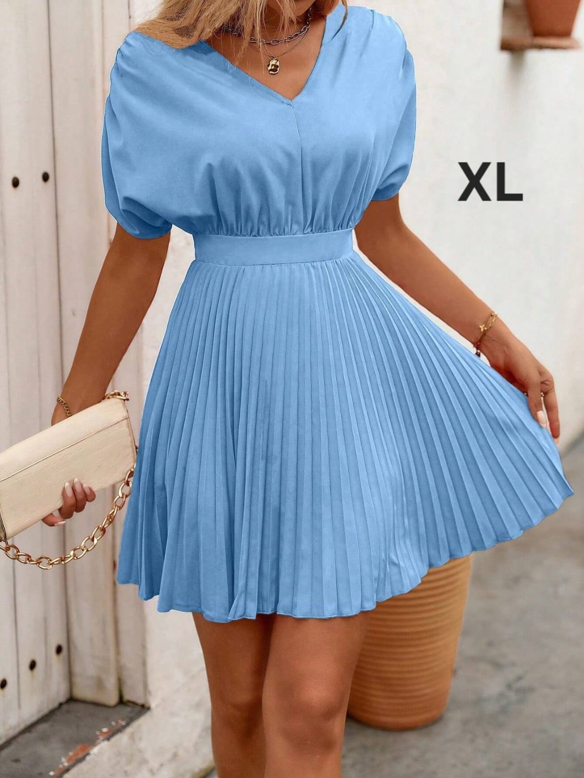Vestido Azul - No Stretch - Talla XL