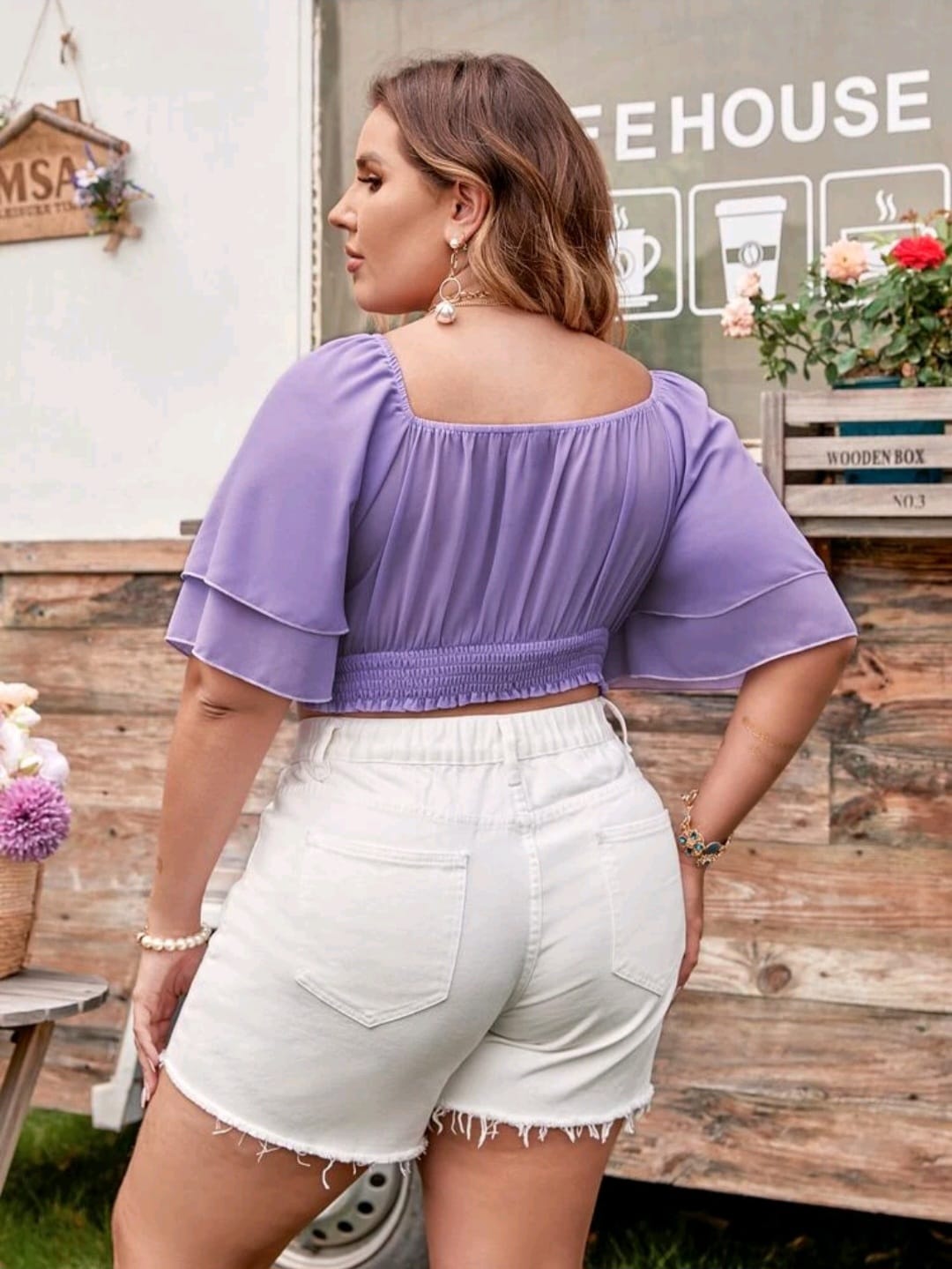 Crop Top Purpura - Morado - Poco Stretch - Talla XL