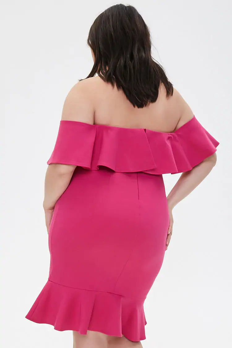 Vestido Fuscia - Stretch - Talla 1XL