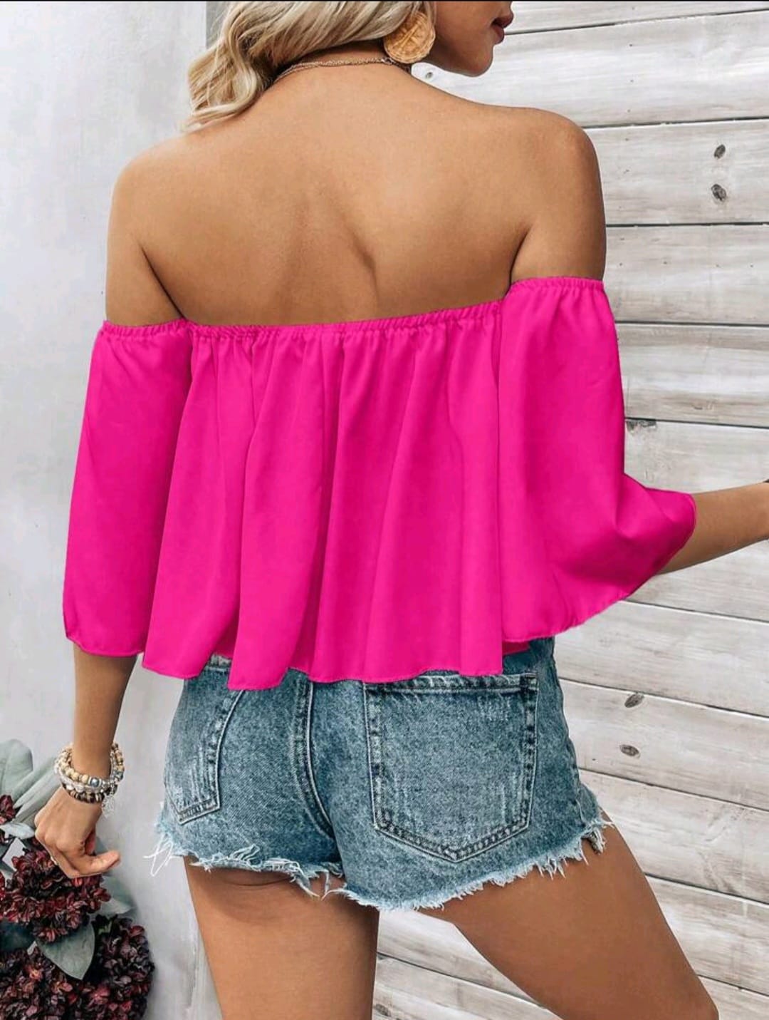 Top Fuscia - Stretch -  Talla L queda XL