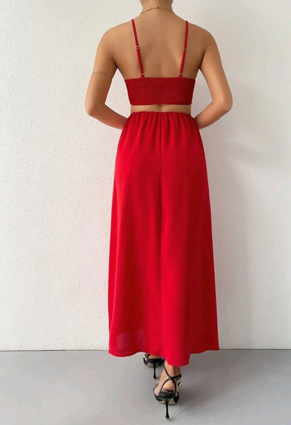 Vestido Rojo - No Stretch - Talla L