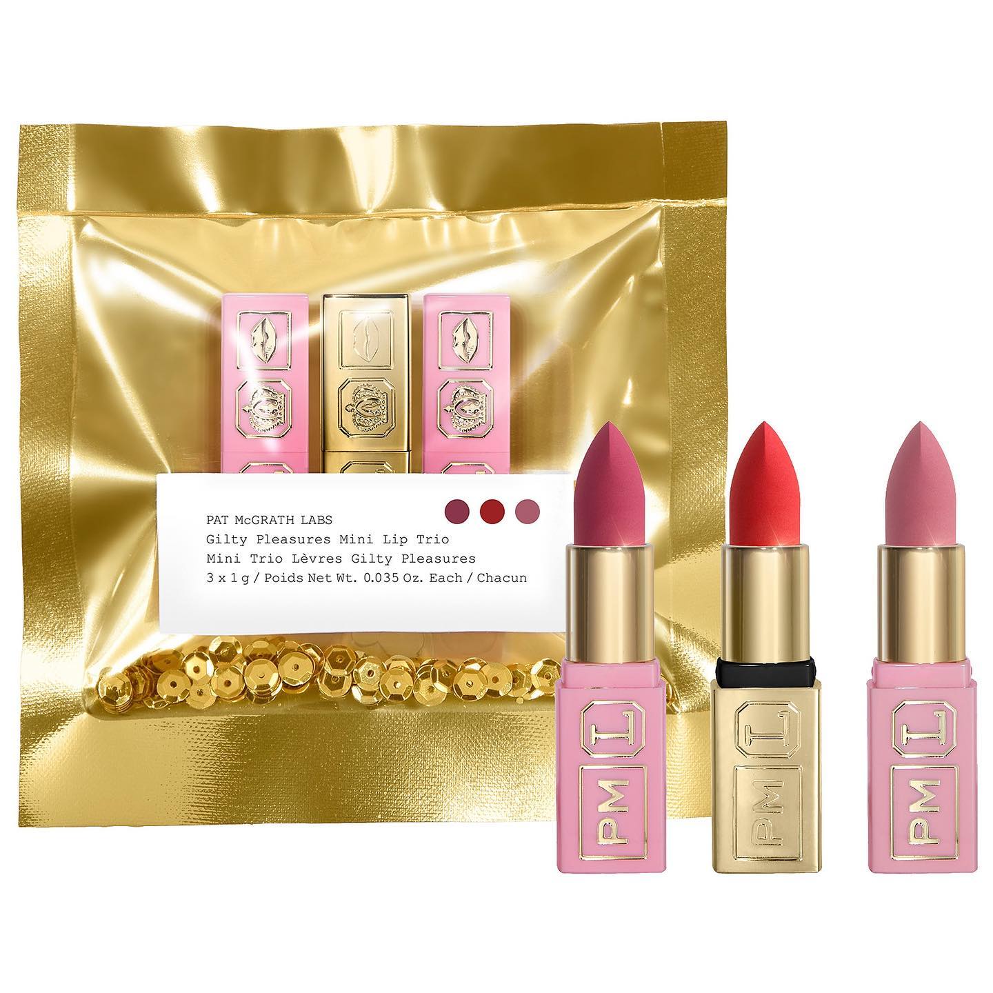 PAT McGRATH LABS Gilty Pleasures Mini Trio Nudes - MINI Lips Trio Matte