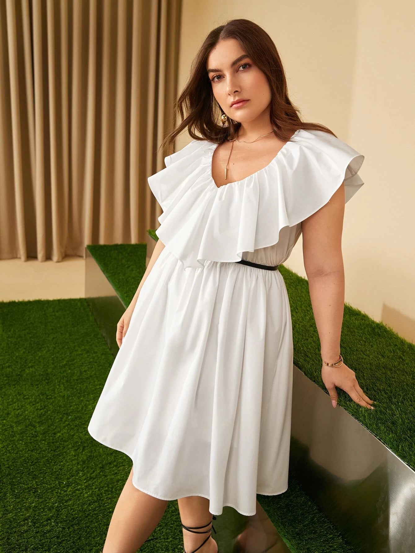 Vestido Blanco - Stretch - Talla 1XL