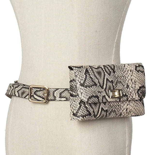 Faja con Bolso - Cangurera Snake Print Talla S-M