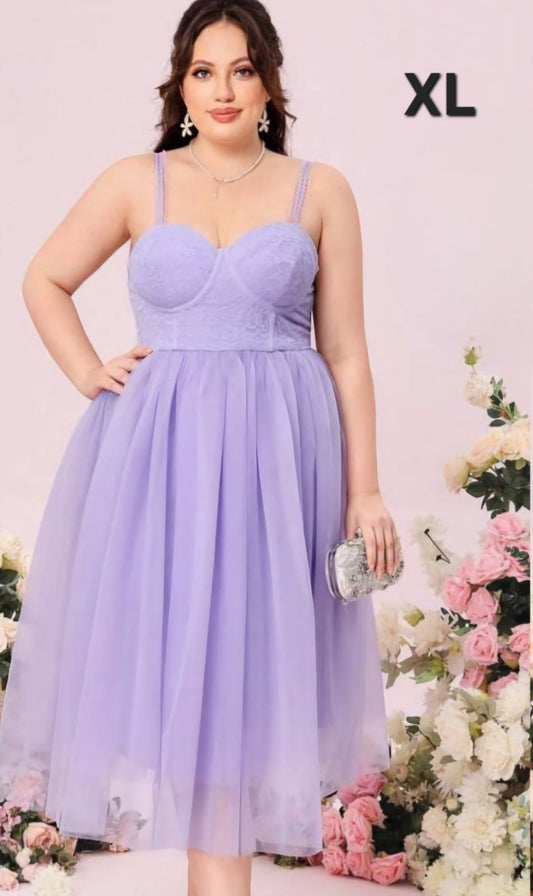 Vestido de Gala Purpura - Morado - Stretch - Talla XL