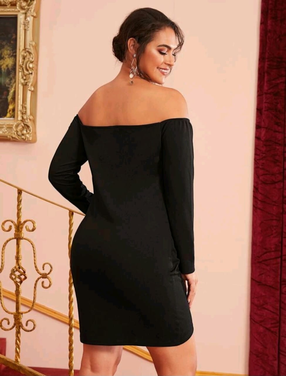 Vestido Negro - Stretch - Talla XL