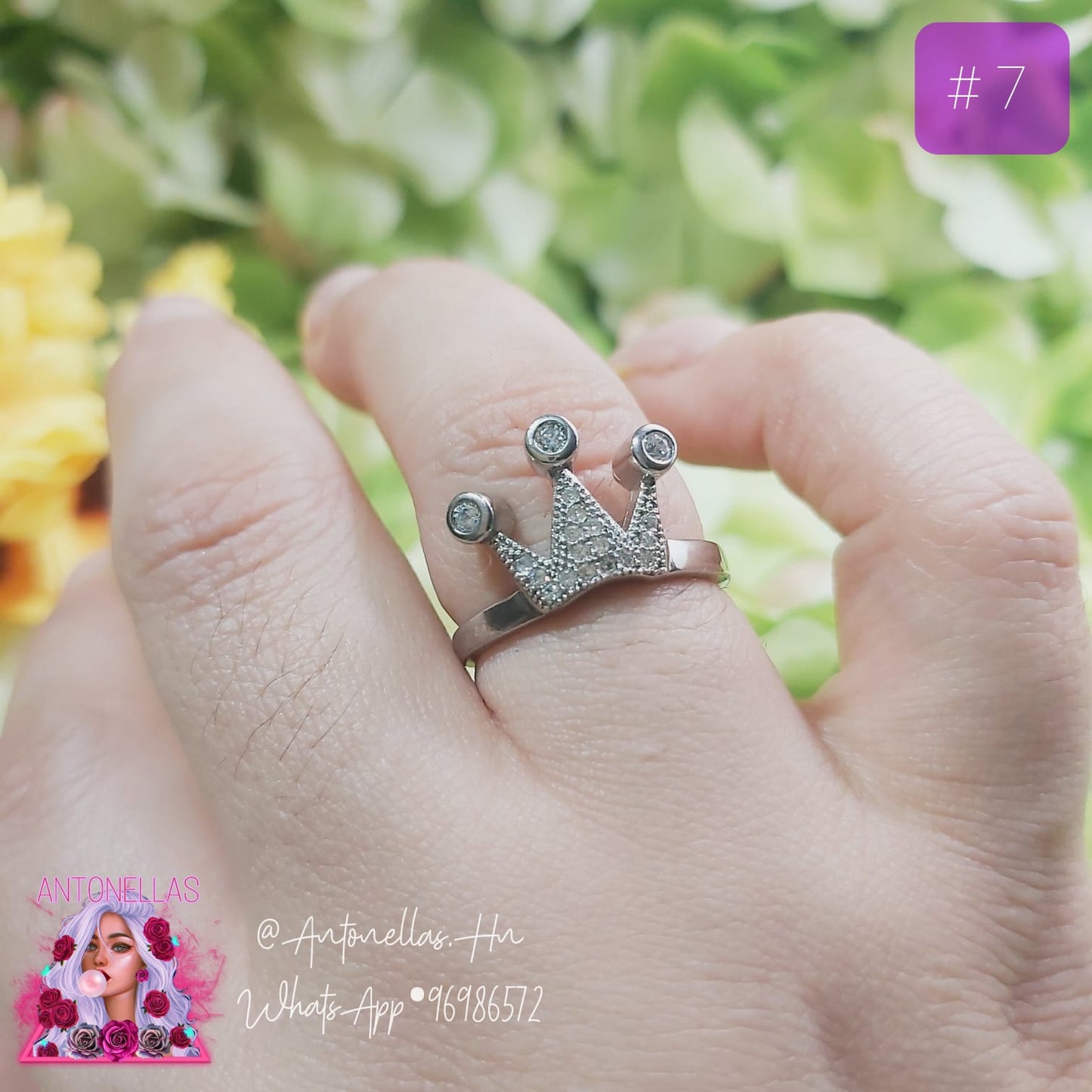 Anillo Promesa Princesa - PLATA 925 - Talla 7