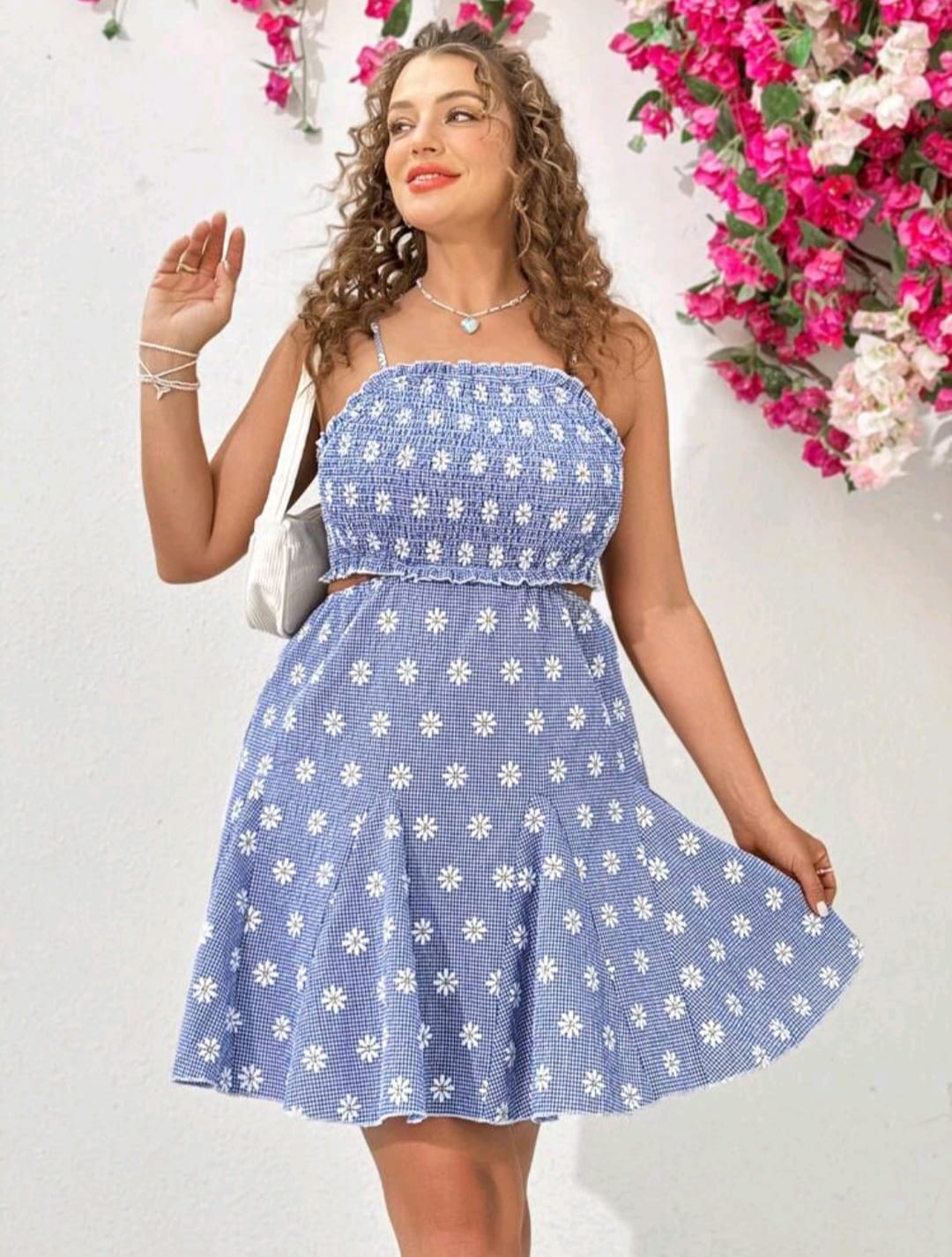 Vestido Floral -  Stretch - Talla XL