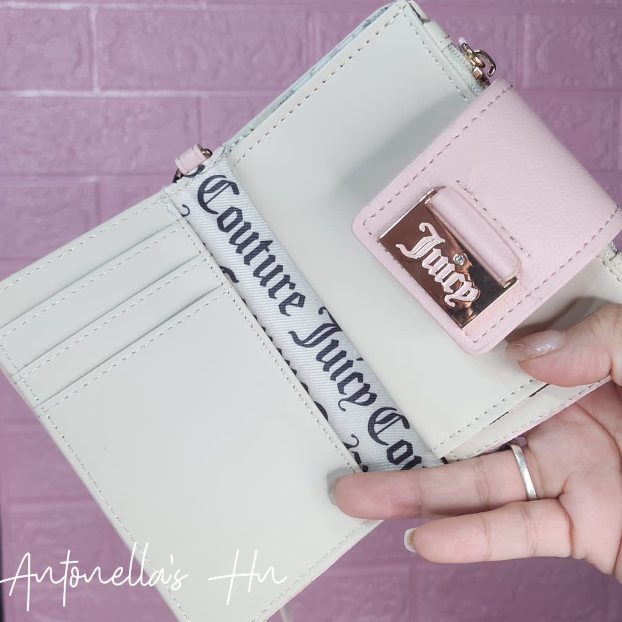 Juicy Couture Tarjetero - Monedero Color Rosa/Blanco