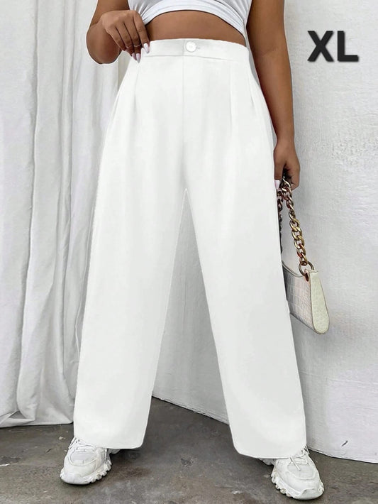 Pantalon Blanco - No Stretch -  Talla XL