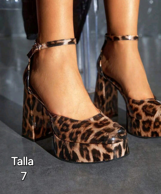 Pumps Animal Print - Talla 7