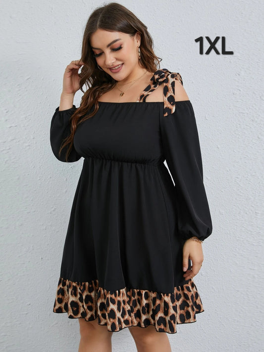 Vestido Animal Print  - Stretch - Talla 1XL