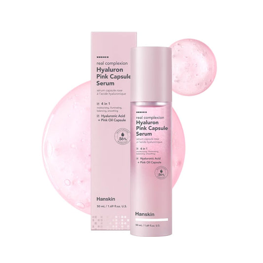 Real Complexion Hyaluron Pink Capsule Serum 50ml - Suero Hidratante de Acido Hialurónico.-Producto Coreano